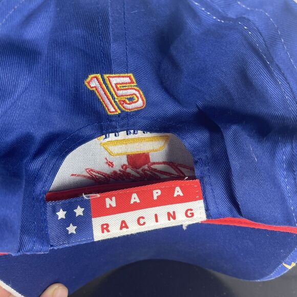 NASCAR Hat Cap SIGNED Chase Authentics NAPA Racing Blue Red Michael Waltrip #15 - Picture 3 of 9